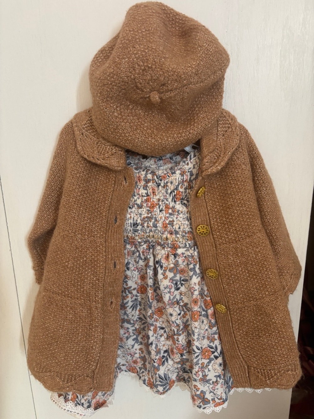Max Studio Girls 3 piece dress with Coat and Matching Hat